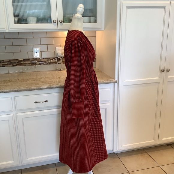 First Love Plaid Check Midi/Maxi Dress Size Small Red & Black - Picture 4 of 10